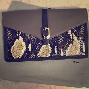 Authentic Fendi Snakeskin Clutch